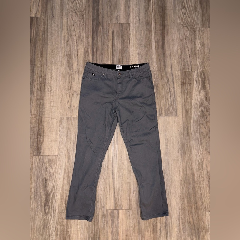 DKNY Men's Charcoal Chinos